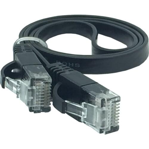 Cable CAT6 Flat UTP Ethernet Network Cable RJ45 Patch LAN Cable Black Color 0.5M 1M 1.5M 2M 3M 5M 10M 15M 20M 25M 30M