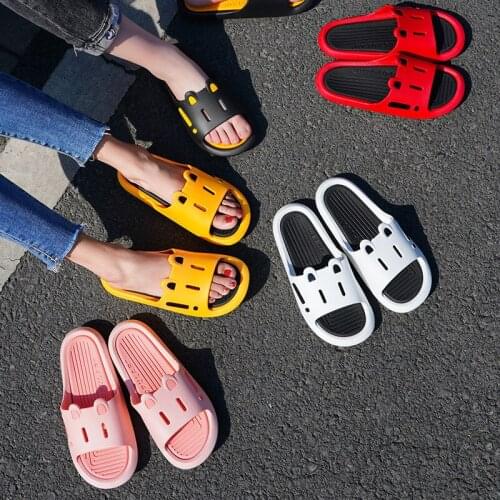 Women Thick Platform Slippers Summer Beach Eva Soft Sole Slide Sandals Leisure Men Ladies Indoor Bathroom Anti-slip Shoes