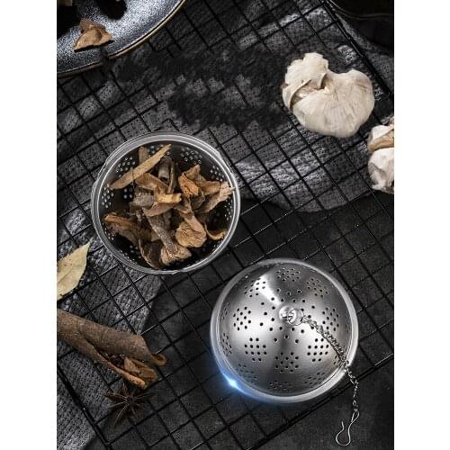 304 stainless steel seasoning ball bag soup seasoning box ball tea filter tennis filter tea bag kitchen essentials
