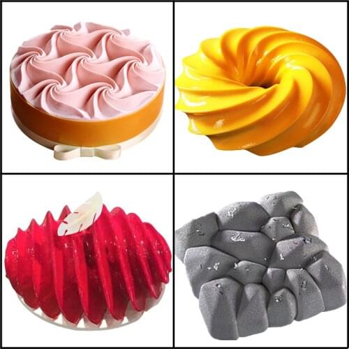 Meibum Rock Flower Silicone Cake Mold For Baking Chocolate Mould Mousse Baking Tools Dessert Decorating