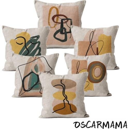 Nordic Classic Graffiti Art Couches Sofa Pillow Case Cushion Cover 40x40 50*50 Modern Home Living Room Pouf Cousin Decoration