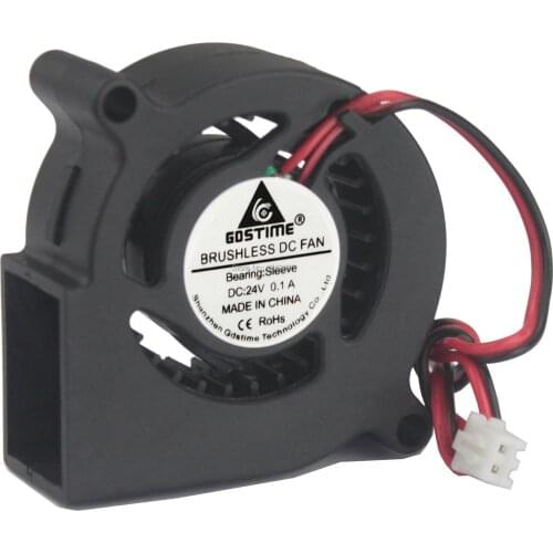 50pieces lot Gdstime 24V 5cm 50mm 50x20mm Brushless DC Cooling Blower Fan 2pin Heatsink