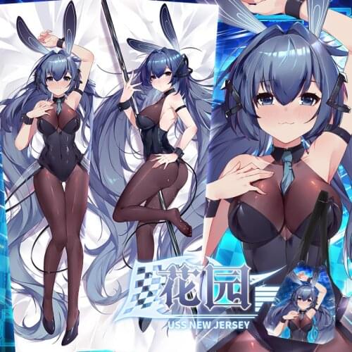 Anime Game Azur Lane Jersey Bunny Girl Sexy Dakimakura Hugging Body Pillow Case Otaku Throw Pillow Cushion Pillow Cover New SM