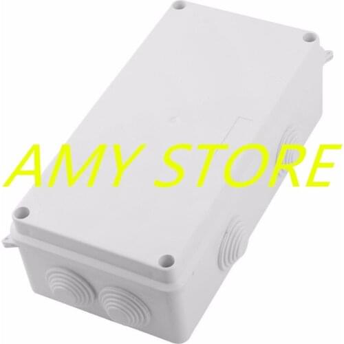 White ABS IP65 Waterproof Sealed Electrical Junction Box Case 200x100x70mm 26mm Hole 8 Cable Entries