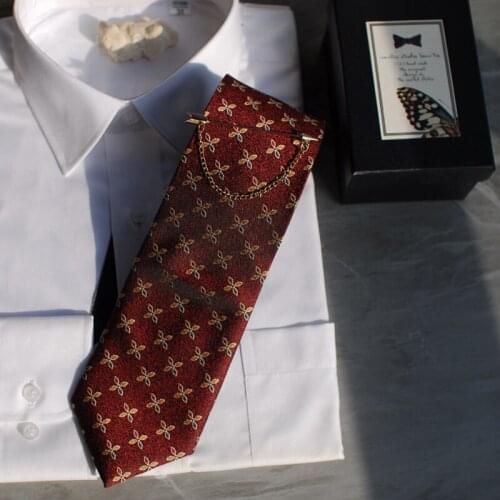 Free Shipping New Male mens Original design tie female students personality gift necktie Red and blue embroidered party wedding