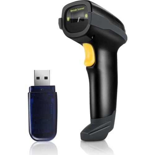 Eyoyo 1D Wireless Barcode Scanner with Date Display Function, Compatible with Bluetooth & 2.4G Wireless & USB Wired Barcode Read