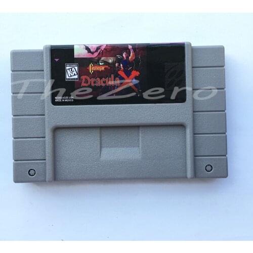 Castlevania Dracula X Video Game USA Version for 16 bit Super Game Card Cartridge Card for 46pin NTSC Game Player