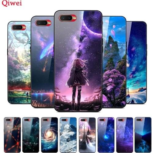 Tempered Glass Case Funda For OPPO RX17 Neo Case Silicone Bumper Hard Glass Back Cover For OPPO RX17 Neo RX 17 Neo A1K AX7 Capas