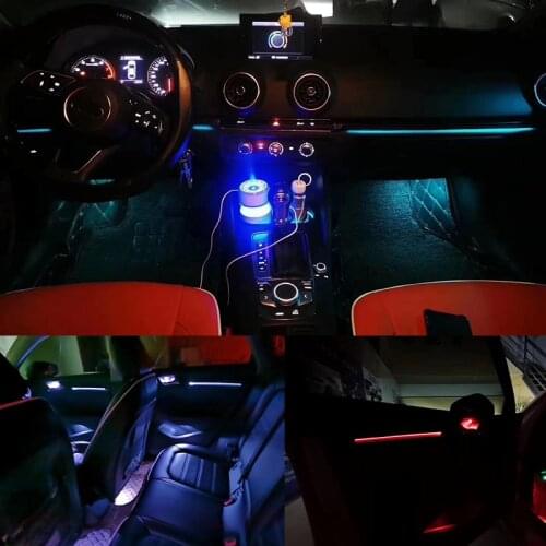 Inter door Ambient light For audi A3 8V 2013-2018 21 color Ambient Light Car LCD instrument panel screen control with ceiling