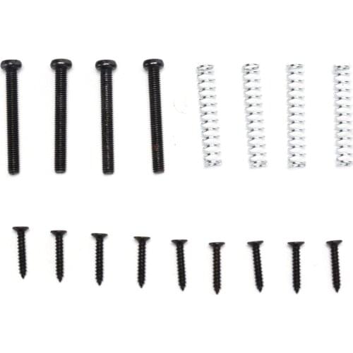 IRIN 12 Pcs Easy Install Guitar Humbucker Pickup Ring+Mounting Screws Set Kits Height Screw W/Spring Black Accessories