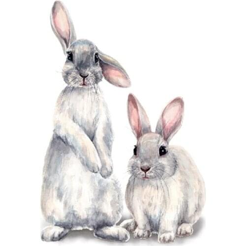 Art Mural Wall Stickers Living Room Bedroom Wallpaper Bunny Decal Animal FX-F01 Cute Environmental Protection Home Decoration