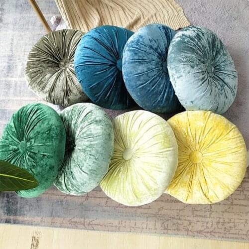 Classical Round Pumpkin Decoration Home Cushion Vintage Handmade Pumpkin Velvet Pillow Cushion Office Waist Pillow Sofa Pillow