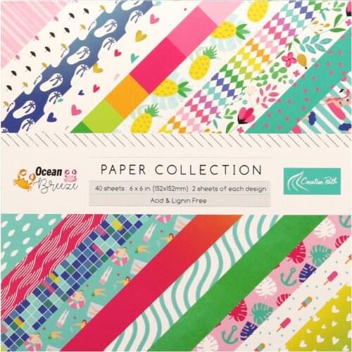 CRZCrafter 6"x6 Inch Scrapbooking Pattern Craft Designer Decorative Papers One Side Designs Background Origami Pack Acid Free