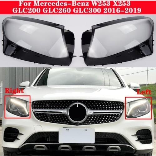 Car Front Headlight Cover For Mercedes-Benz GLC-Class W253 X253 GLC200 GLC260 GLC300 2016-2019 Lampshade Lampcover glass Shell
