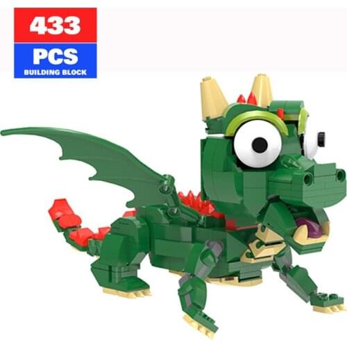 Moc Creator Expert Baby Dragon Medieval Western Dragon Building Blocks Modular Animals Toys for Boy Dinosaur Toy Childrens Gift