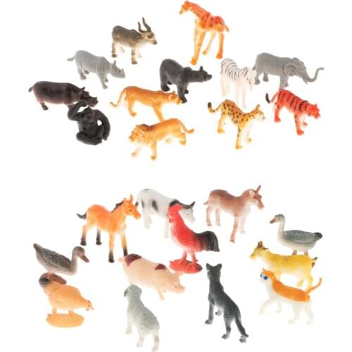 Montessori Matching Game Cards and Animal Figurines Toy for Toddlers Preschool Practical Life Material