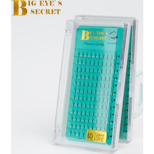 Big eyes secret 3D 4D 5D 6D Short Stem False Lashes Premade Russian Volume Fans Faux Mink Premade Makeup Eyelash Extensions