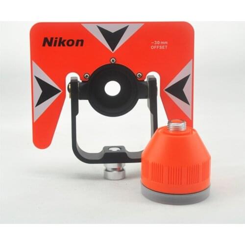 NEW RED SINGLE PRISM FOR NIKON TOTAL STATION -30 / 0mm 5/8x11 female thread
