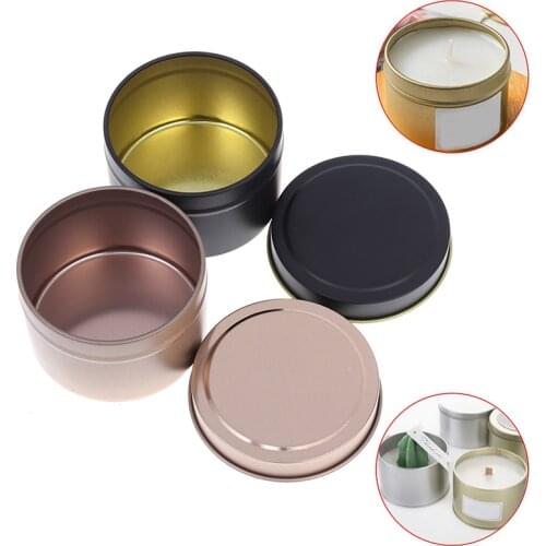 New 1PC DIY Round Candle Jars Aluminum Tins With Lids Cosmetic Sample Containers Storage Organizer
