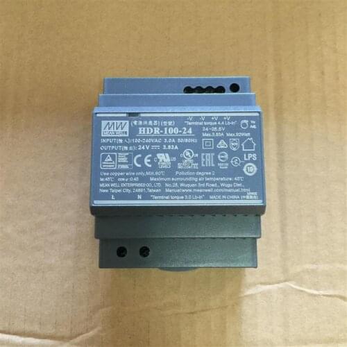 Original Mean Well HDR-100-24 meanwell 24V DC 3.83A 92W Ultra Slim Step Shape DIN Rail Power Supply