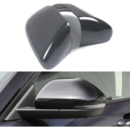 Chrome Carbon Look For Ford Explorer 2020 2021 Side Door Rearview Mirror Cover Frame Trim Car Accessories