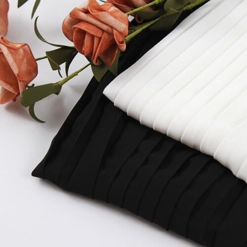 75D High Twist High Density Chiffon Pleated Fabric Single Layer Impermeable DIY Spring And Summer Womens Pleated Skirt Fabric
