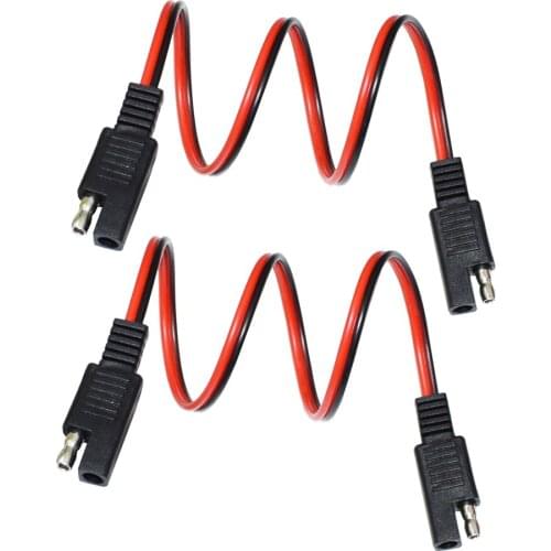 SAE to SAE Extension Cable Quick Disconnect Wire Harness SAE Connector 2PCS 18AWG 50CM