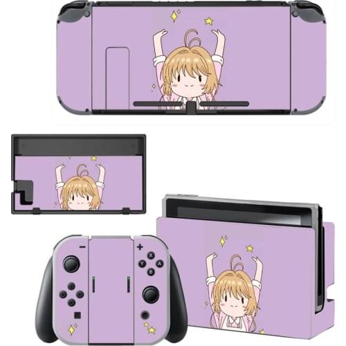Vinyl Skin Protector Sticker for Card Captor Skins for Nintendo Switch NS Console + Controller + Stand Holder Dock Skins