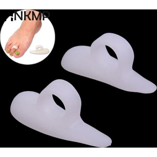 1 Pair Soft Gel Silicone Foot Fingers Toe Separator Thumb Valgus Protector Bunion Adjuster Hallux Valgus Guard Feet care