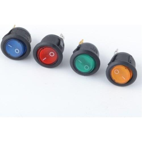 1PCS 12V LED rocker switch 20A 12V Light Switch Power Switch Car button lights ON/OFF 3pin Round Rocker Switch Dash Boat