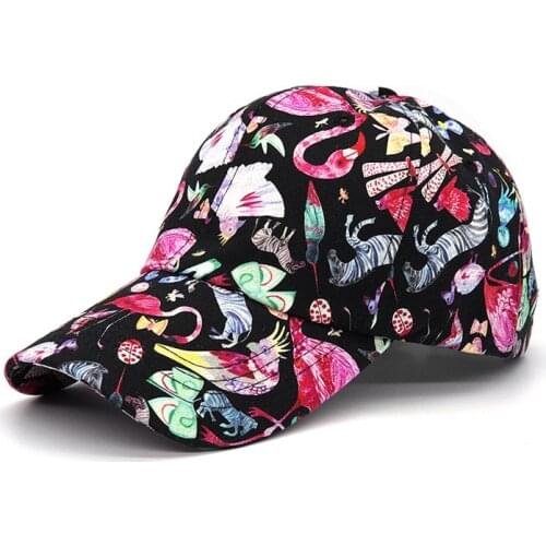 2021 Unisex Casual Baseball Cap Adjustable Snapback Hats For Women Men Hip Hop Flamingo Zebra Trucker Cap Streetwear Dad Hat