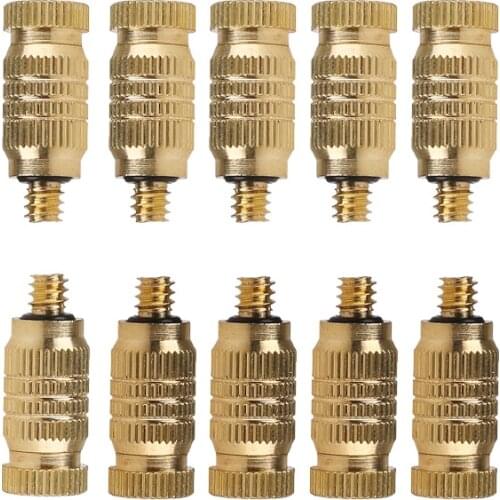 High Quality 5pcs High Pressure Brass Fog Mist Nozzle Fogging Spray Head 10/24 Male Threaded 0.1-0.7mm Nozzles