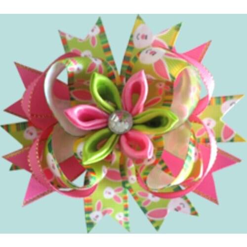 50 BLESSING Good Girl Boutique 4.5" Sunflower Hair Bow Clip 66 No. Easter