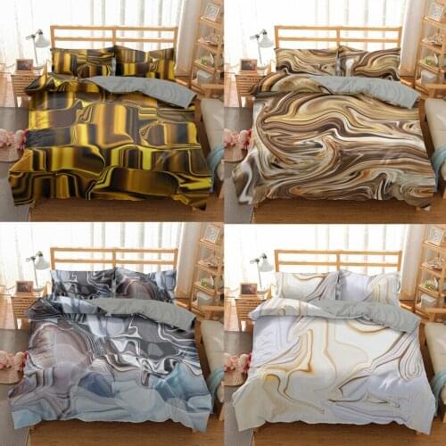 Abstract Bedding Set 3D Print Fashion Bed Sets 2/3PCS Polyester Soft Duvet Cover Set Pillowcase Bedclothes Queen Size
