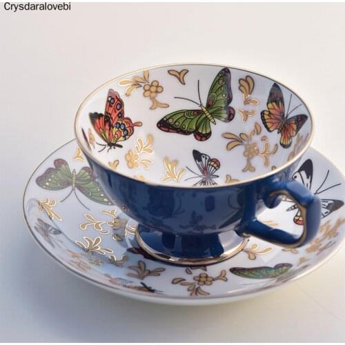English Afternoon Tea, High-Grade Bone China Coffee Cup And Saucer, Japanese Style Cup European cup, Free Shipping