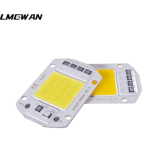 COB LED chip AC 220V 20W 30W 50W smart without driver DIY LED downlight floodlight spotlight chip light outdoor lighting