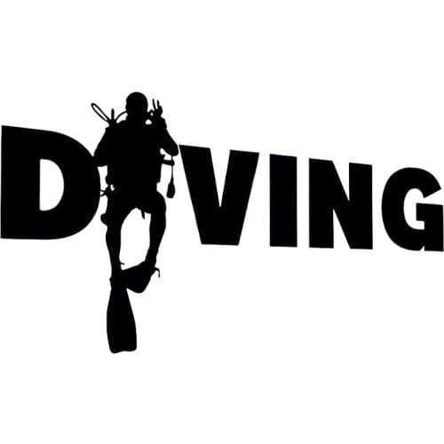 DIVING Scuba Diver Vinyl Stickers Funny Decal Bumper Car Auto Computer