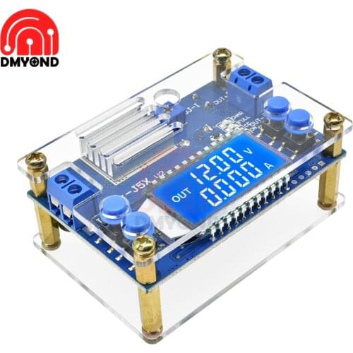 DC-DC 5A Step-down Adjustable Buck Converter Module Constant Voltage Current Power Supply Voltage Regulator Board Acrylic Shell
