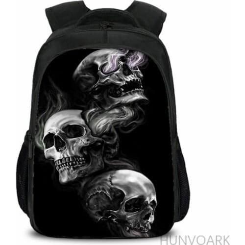 16 Inch skull Backpack Children School Bags Boys Girls Daily Travel Backpack Cartoon Mochila School Gifts