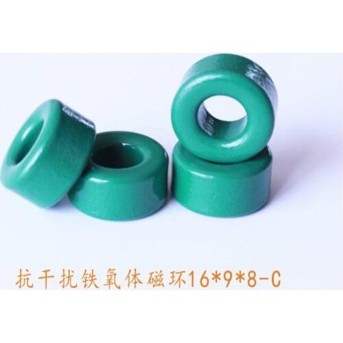 16*9*8 Ferrite High Permeability Ring Anti-interference Ring Green Ring Coil Inductance Filtering Common-mode Inductance