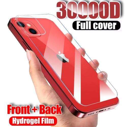 30000D Front Back Full Cover Hydrogel Film For iPhone 13 12 11 Pro Max Screen Protector X XR XS Max 7 8 6 6S Plus SE Not Glass