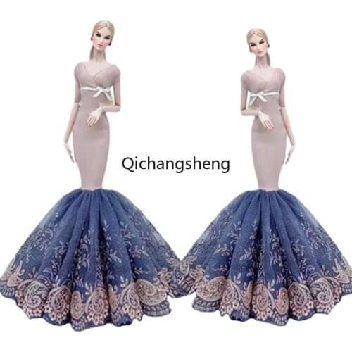 Classic Fishtail 11.5" Doll Dress for Barbie Clothes 1/6 BJD Accessories Princess Wedding Gown Dressing Up Outfits Kids DIY Toys