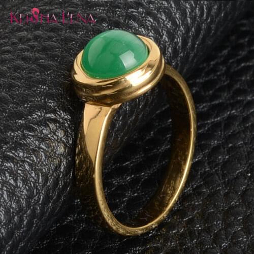 Famous Brand Women Rings Gold Color Stainless Steel Roman Numeral opals rings Luxury Jewelry Female Top Quality