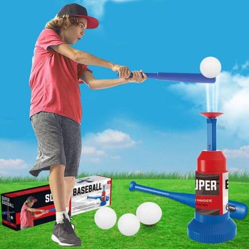 Hot Sale Childrens Mini Plastic Automatic Baseball Launcher Machine Set Sports Fitness Indoor Outdoor Toys