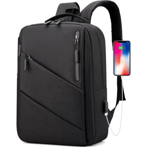 Men USB 15 Inch Laptop Backpack School Bag Notebook Rucksack Teenage Teenagers Travel Leisure Schoolbag Pack For Male