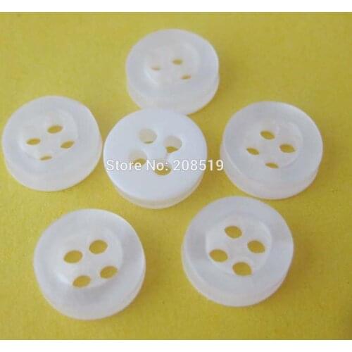 NBNVAF Small Size Shirt Sleeve Buttons 100 Pieces 8.5MM Round 4-Hole Garment Accessories