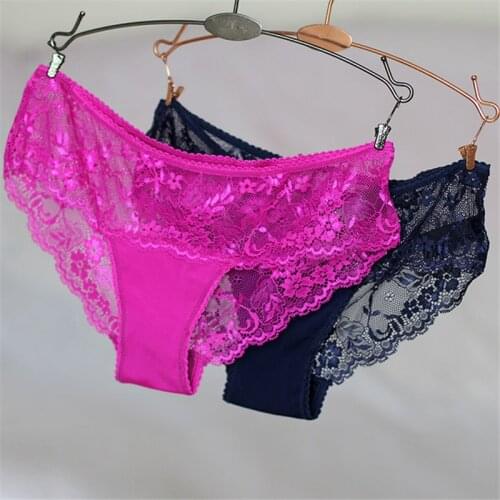 Low Waist Lace Briefs Womens Underwear Girls Sexy Panties