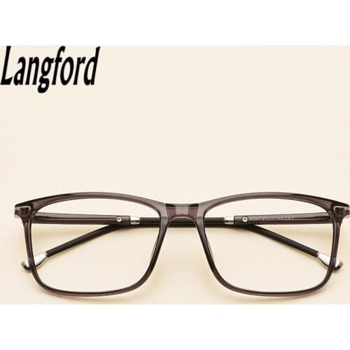 Langford brand Square eyeglasses frame optical glasses prescription glasses full-frame eyewear Plastic titanium 57-17 6285