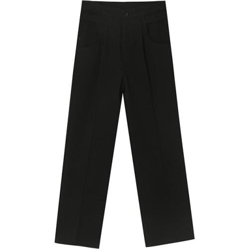 Simple Trousers with Pockets Mens Wear 2021 New Autumn Solid Color Slim Casual Suit Pants for Male All-Match