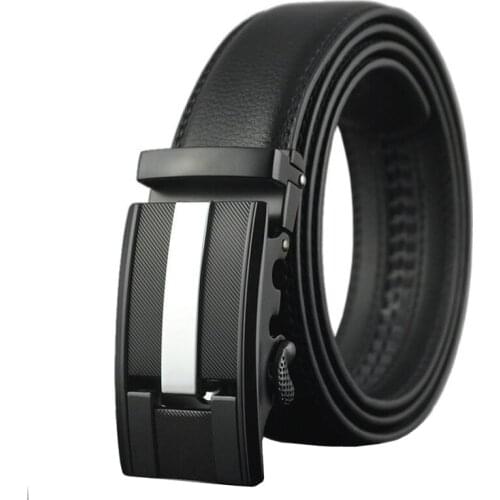 Plus Size New Arrival cow genuine leather mens belt cowhide strap for male automatic buckle belts for men alloy buckle belts
